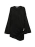 The Attico Gathered Mini Dress BLACK