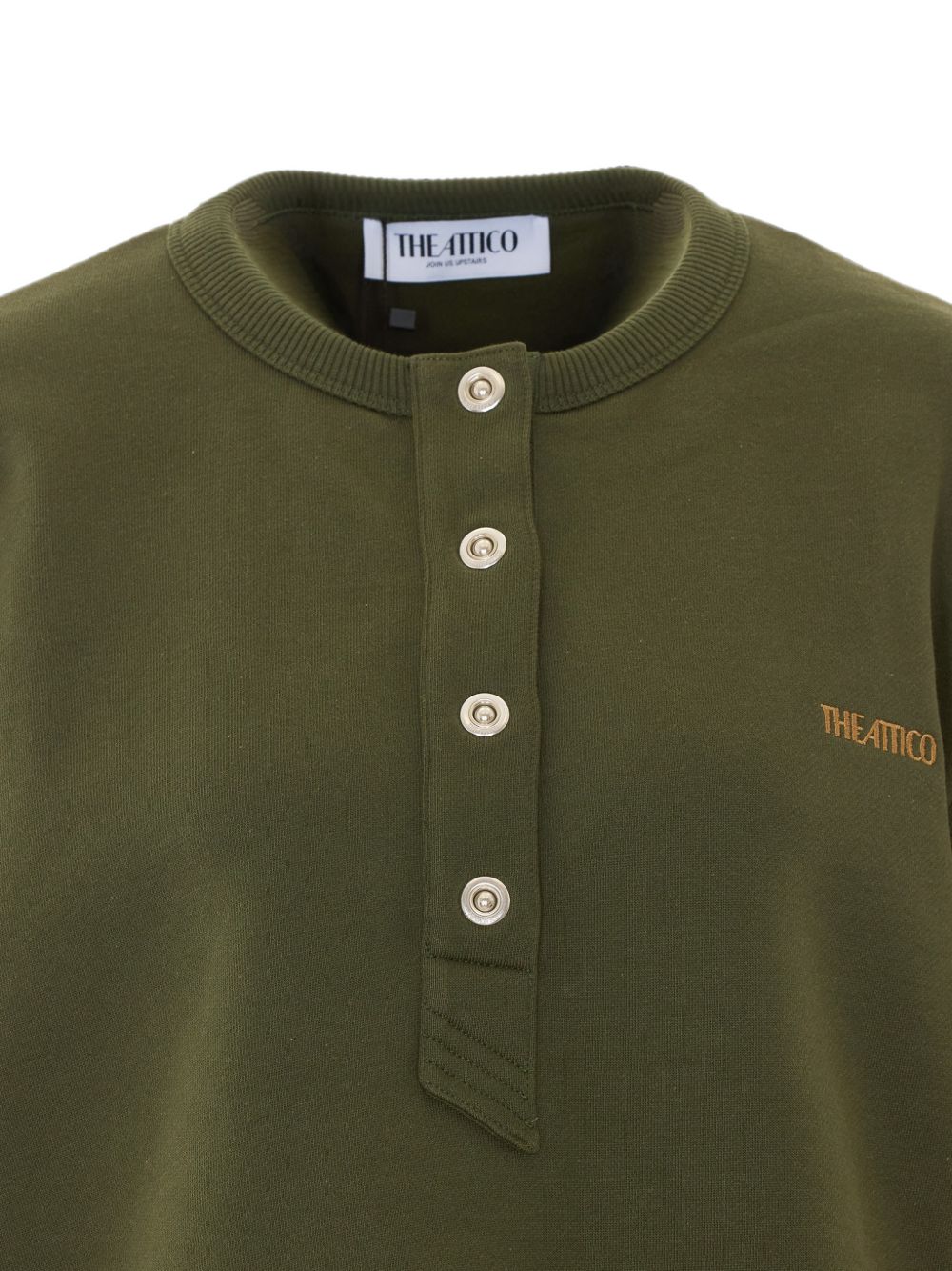 The Attico Color-Block Button Shirt GREEN