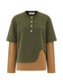 The Attico Color-Block Button Shirt GREEN