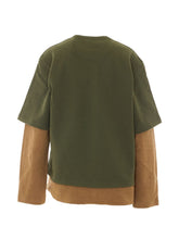 The Attico Color-Block Button Shirt GREEN