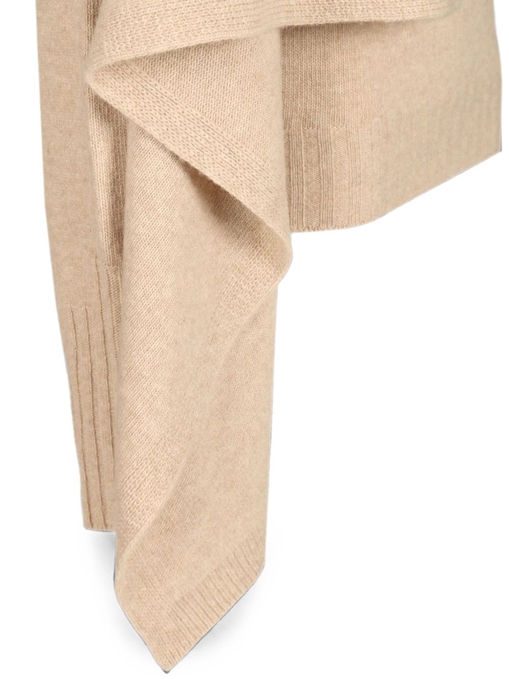 The Attico Roll Neck Scarf Sweater BEIGE