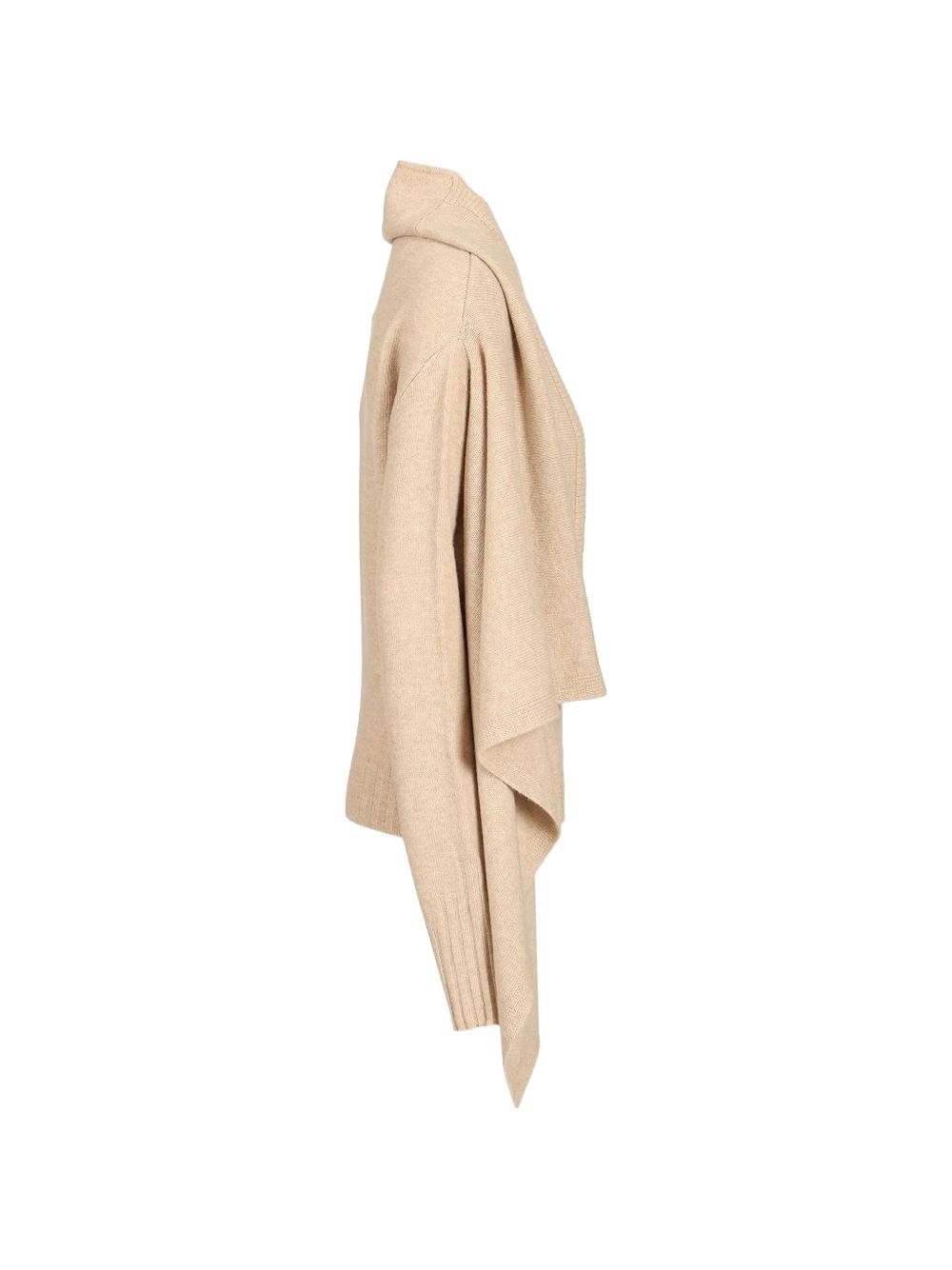 The Attico Roll Neck Scarf Sweater BEIGE