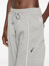 The Attico Piped-Trim Track Pants Gray