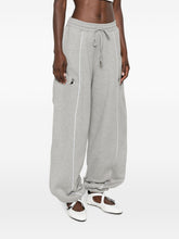 The Attico Piped-Trim Track Pants Gray