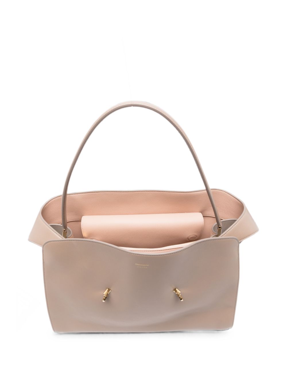 Ferragamo Gancini Shoulder Bag Gray