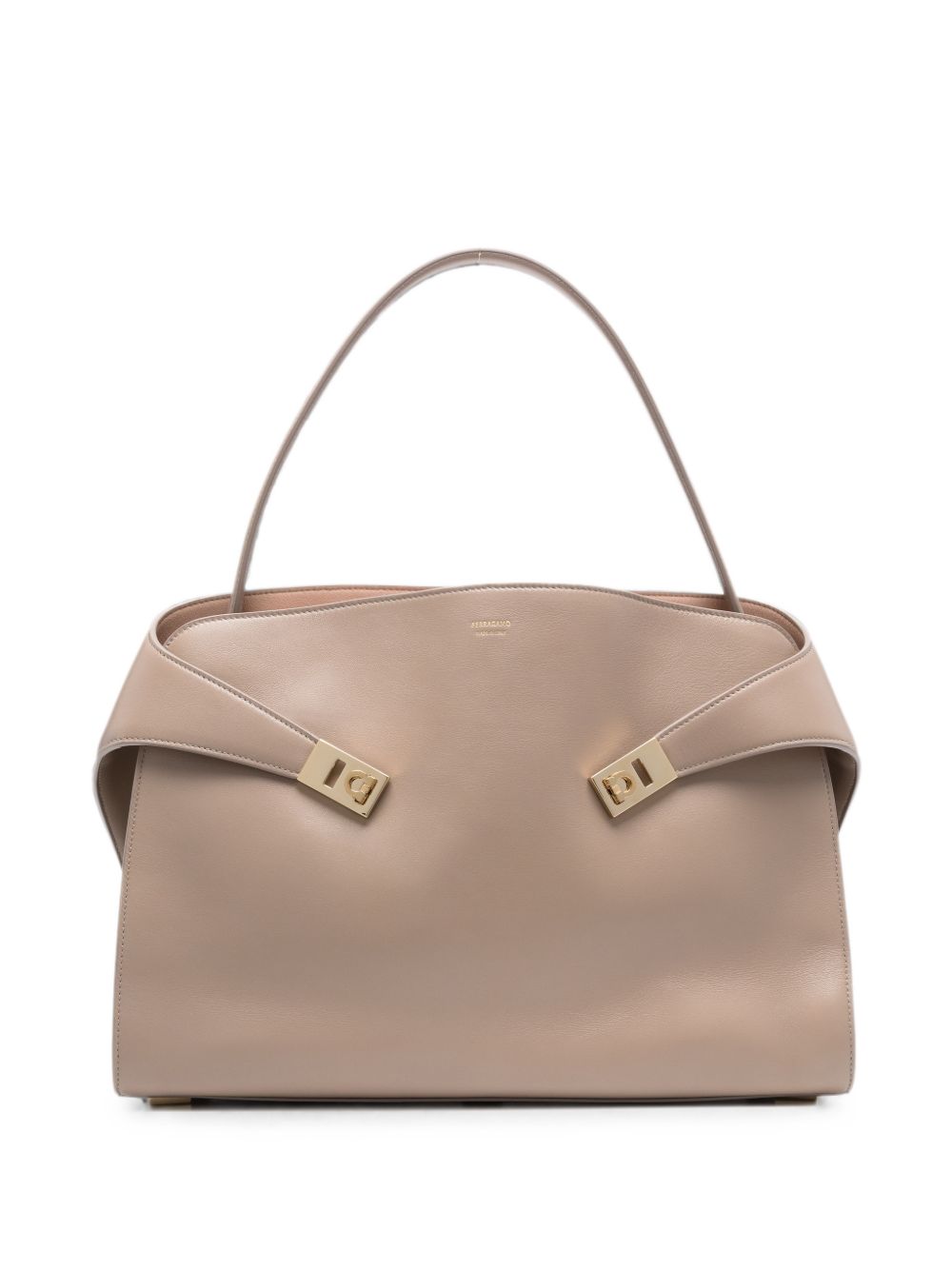Ferragamo Gancini Shoulder Bag Gray