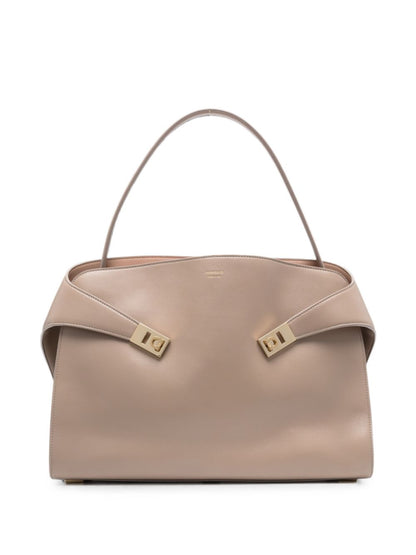 Ferragamo Gancini Shoulder Bag Gray