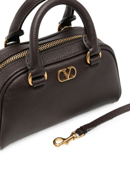 Valentino Garavani VLogo Mini Bowling Bag BROWN
