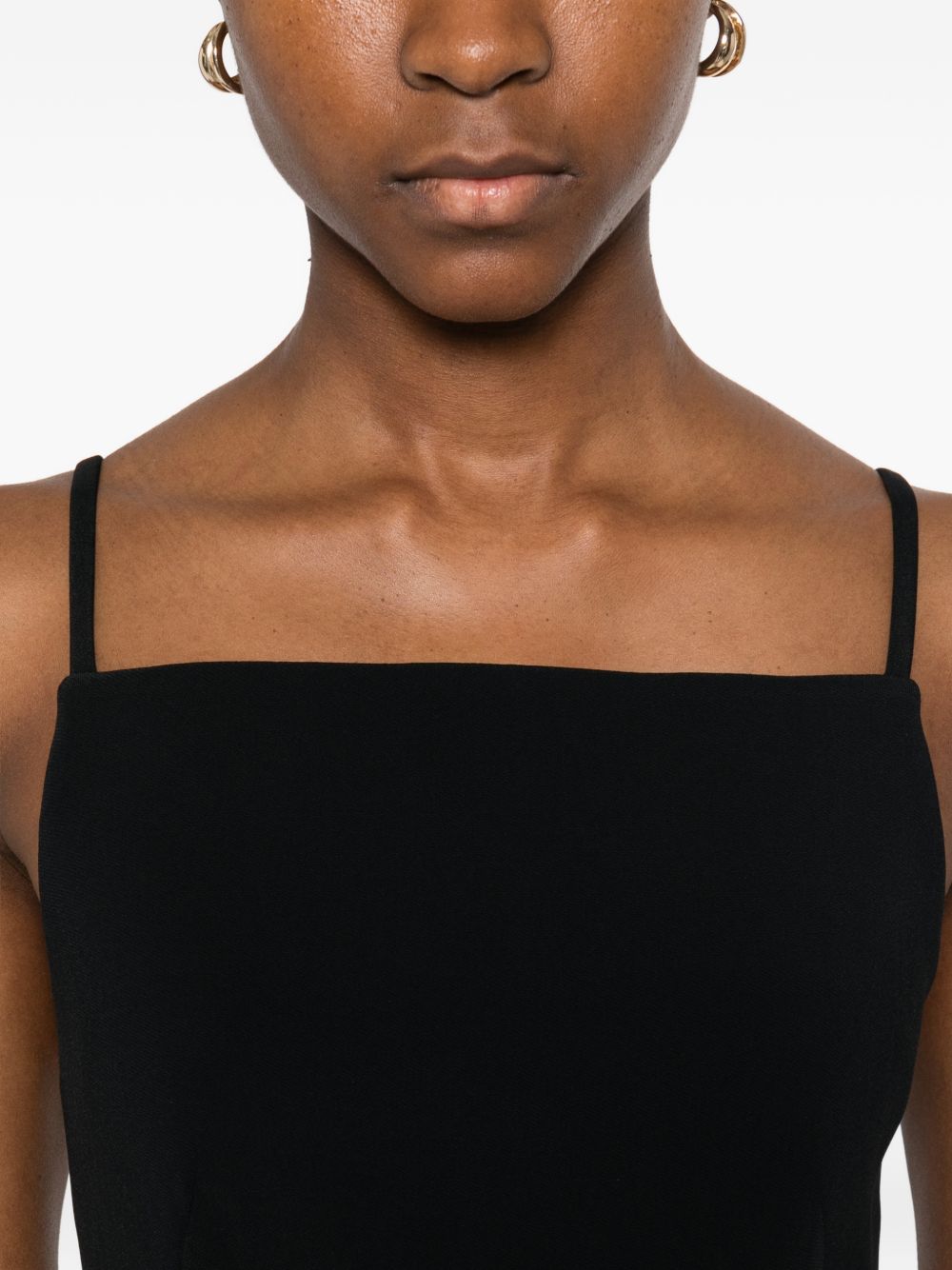 Givenchy Sliced Mini Dress in Crepe Cady BLACK