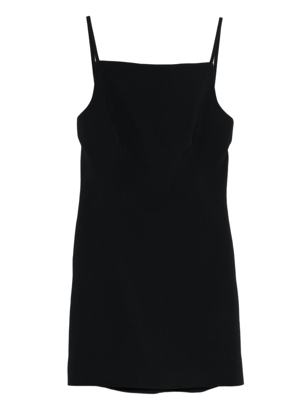 Givenchy Sliced Mini Dress in Crepe Cady BLACK