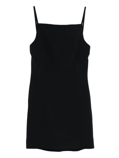 Givenchy Sliced Mini Dress in Crepe Cady BLACK