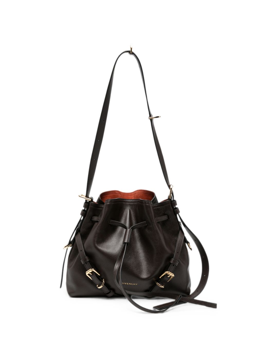 Givenchy Voyou Leather Bucket Bag BROWN