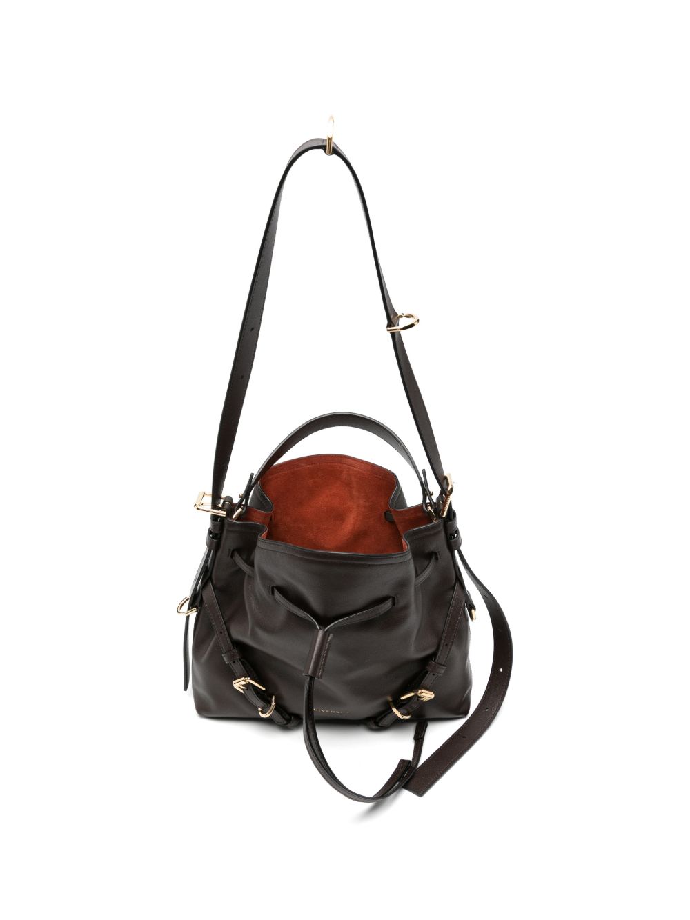 Givenchy Voyou Leather Bucket Bag BROWN