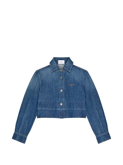 Givenchy Logo Embroidered Coat NAVY