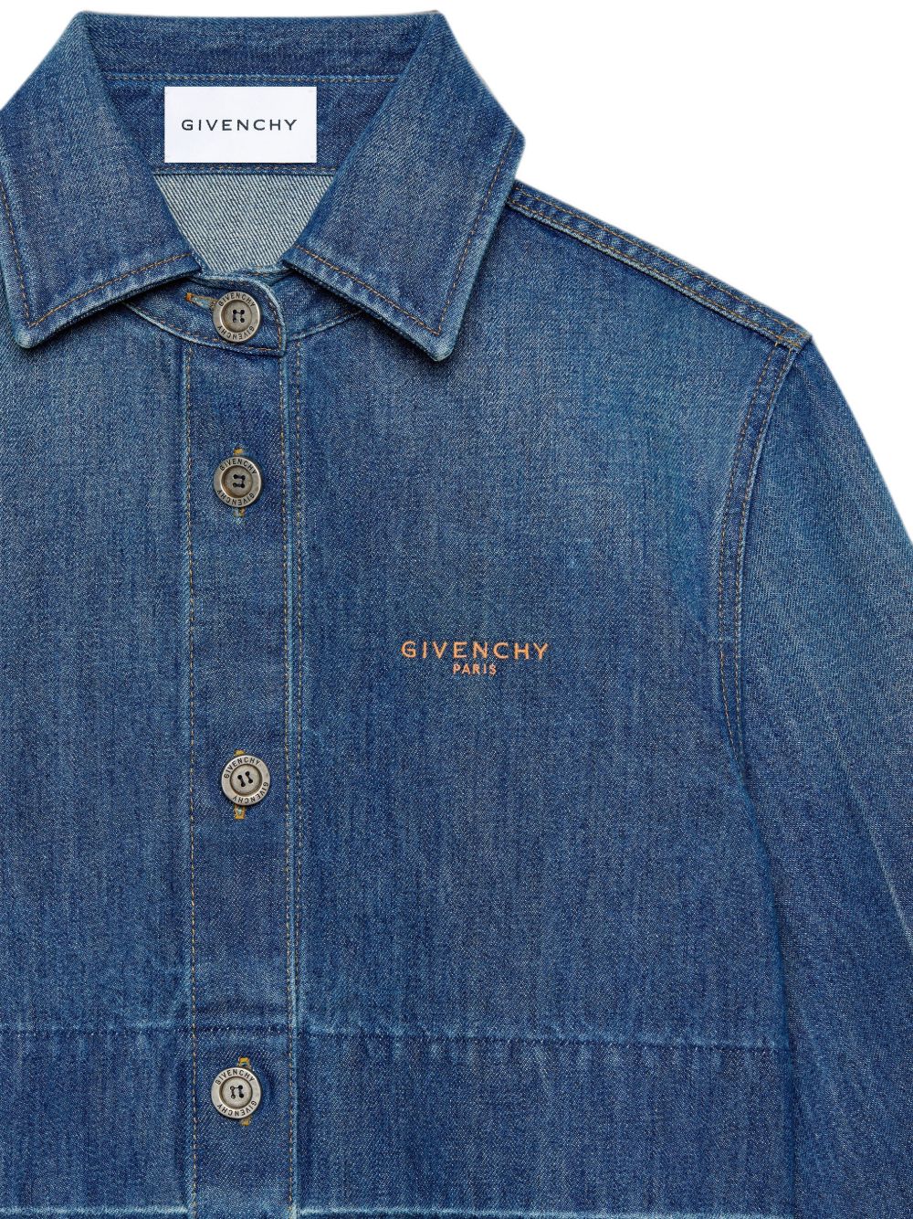 Givenchy Logo Embroidered Coat NAVY