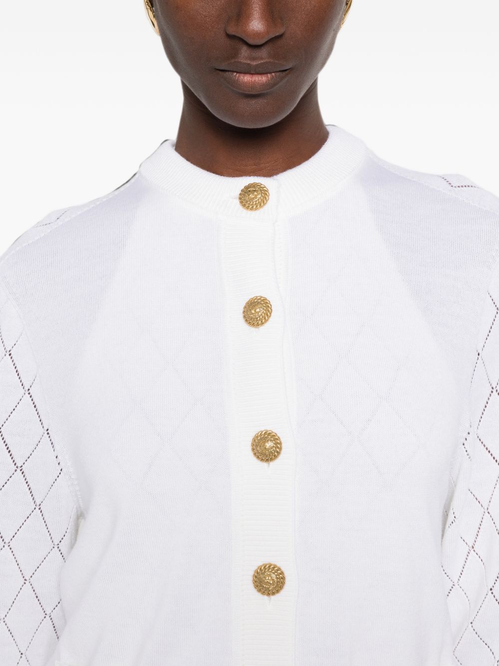 Balmain Cardigan WHITE