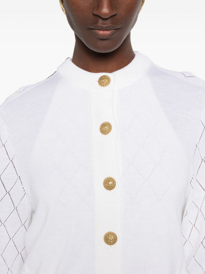 Balmain Cardigan WHITE