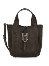 Hogan Trend Suede Shoulder Bag BROWN