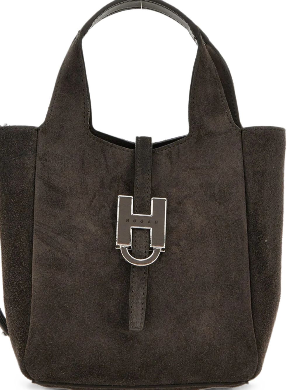 Hogan Trend Suede Shoulder Bag BROWN