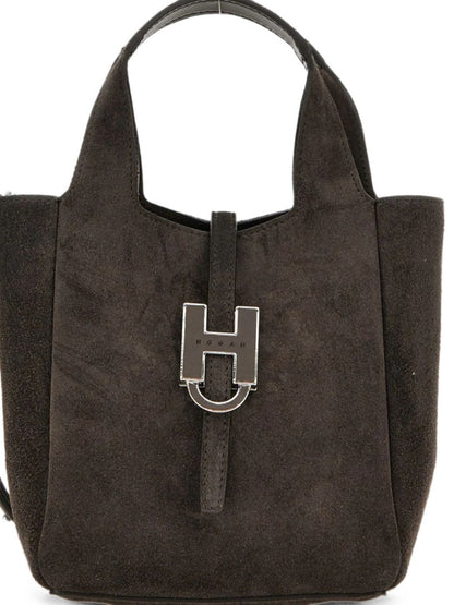 Hogan Trend Suede Shoulder Bag BROWN