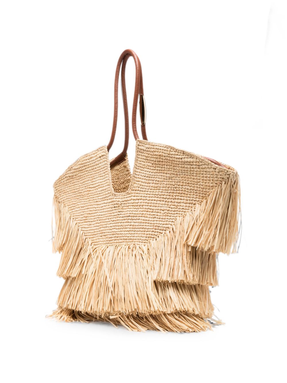 Zimmermann Woven Fringe Tote BEIGE