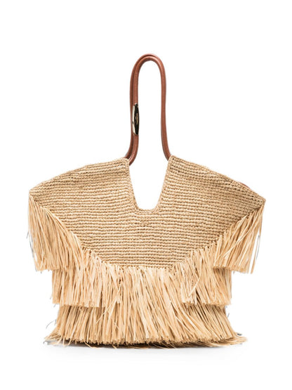 Zimmermann Woven Fringe Tote BEIGE