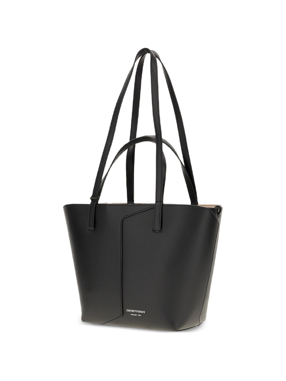 Emporio Armani Leather Tote BLACK