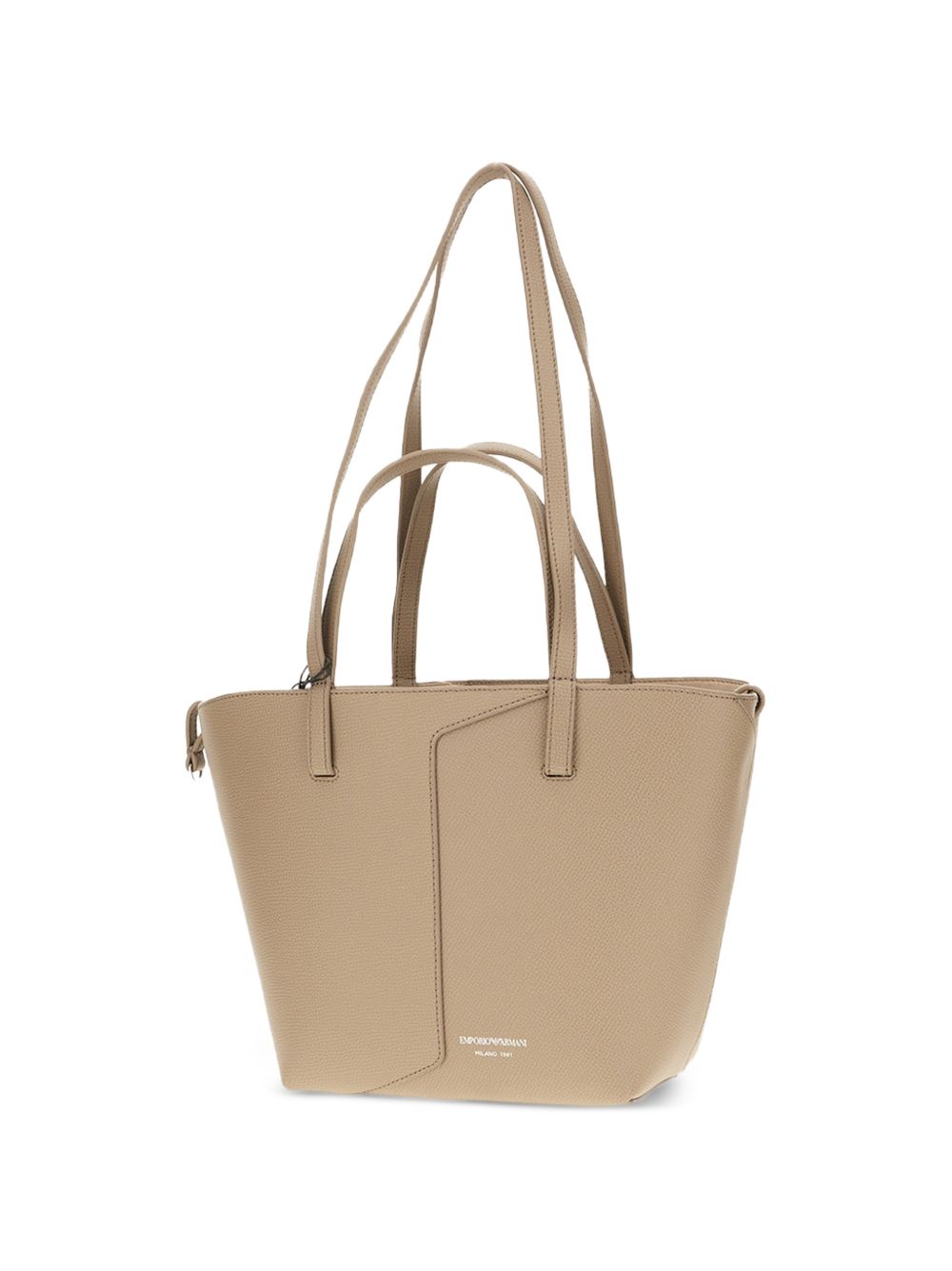 Emporio Armani Leather Tote Gray