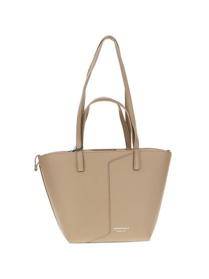 Emporio Armani Leather Tote Gray