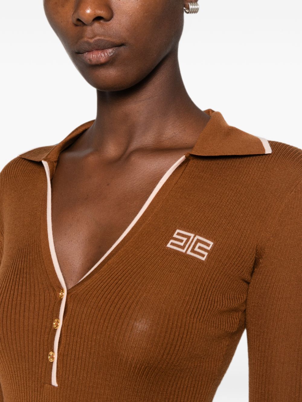 Elisabetta Franchi T-shirts and Polos BROWN