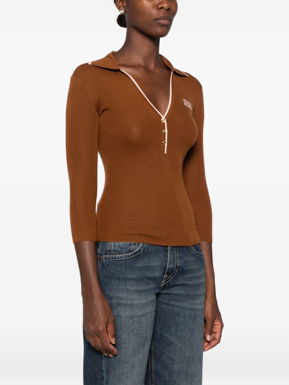 Elisabetta Franchi T-shirts and Polos BROWN