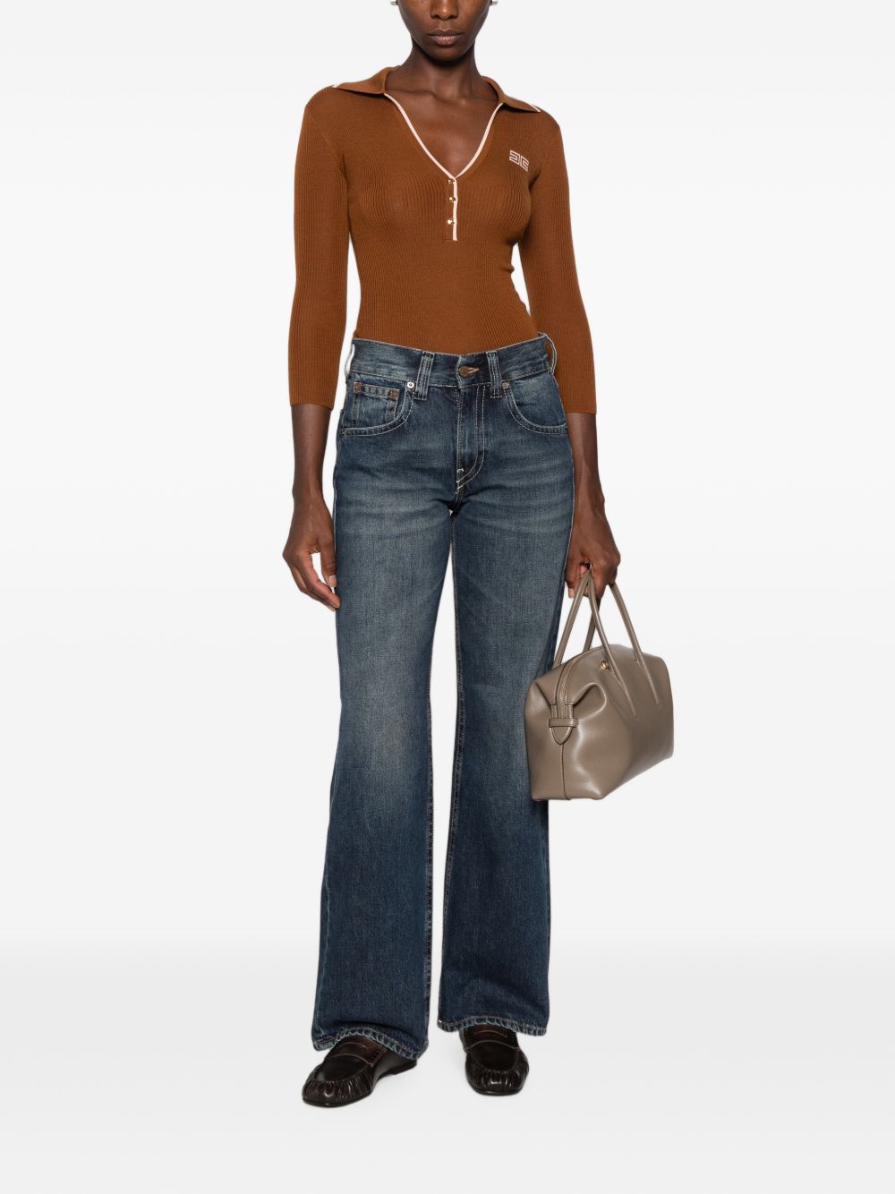 Elisabetta Franchi T-shirts and Polos BROWN
