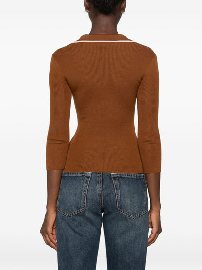Elisabetta Franchi T-shirts and Polos BROWN