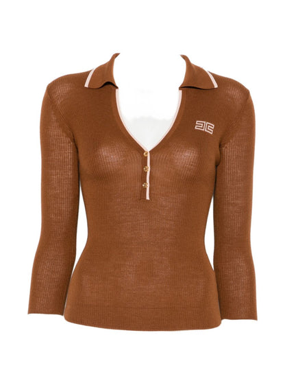 Elisabetta Franchi T-shirts and Polos BROWN
