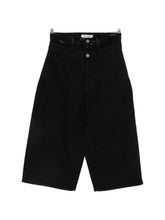 The Attico Denim Cotton Bermuda Shorts BLACK