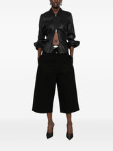 The Attico Denim Cotton Bermuda Shorts BLACK