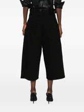 The Attico Denim Cotton Bermuda Shorts BLACK