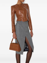 Elisabetta Franchi Logo Plaque Shoulder Bag BROWN