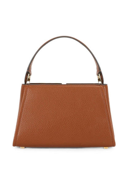 Elisabetta Franchi Logo Plaque Shoulder Bag BROWN