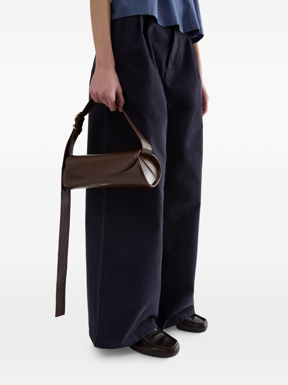 Jil Sander Leather Shoulder Bag BROWN