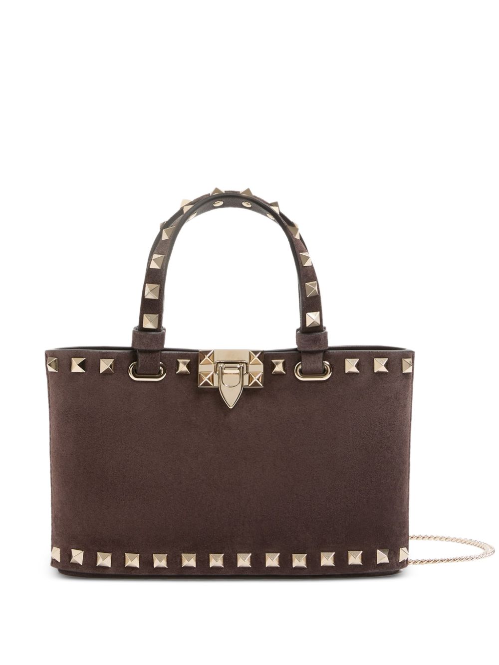Valentino Garavani Rockstud Mini Shopping Bag BROWN