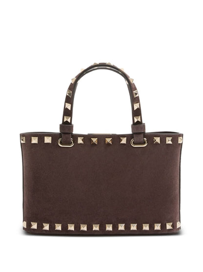 Valentino Garavani Rockstud Mini Shopping Bag BROWN