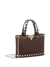 Valentino Garavani Rockstud Mini Shopping Bag BROWN