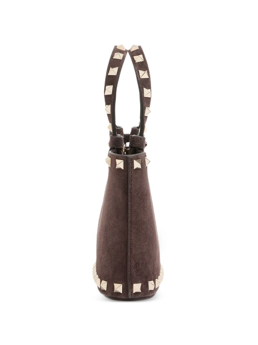 Valentino Garavani Rockstud Mini Shopping Bag BROWN