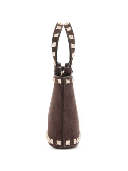 Valentino Garavani Rockstud Mini Shopping Bag BROWN