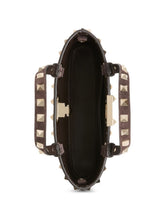 Valentino Garavani Rockstud Mini Shopping Bag BROWN