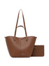 Emporio Armani Leather Tote Bag BROWN