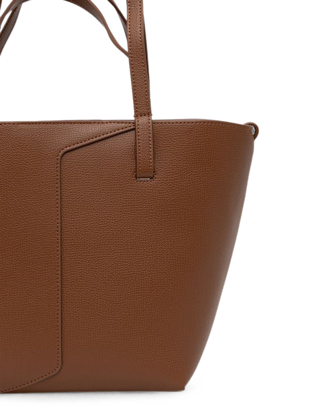 Emporio Armani Leather Tote Bag BROWN