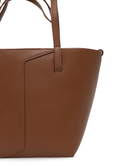 Emporio Armani Leather Tote Bag BROWN