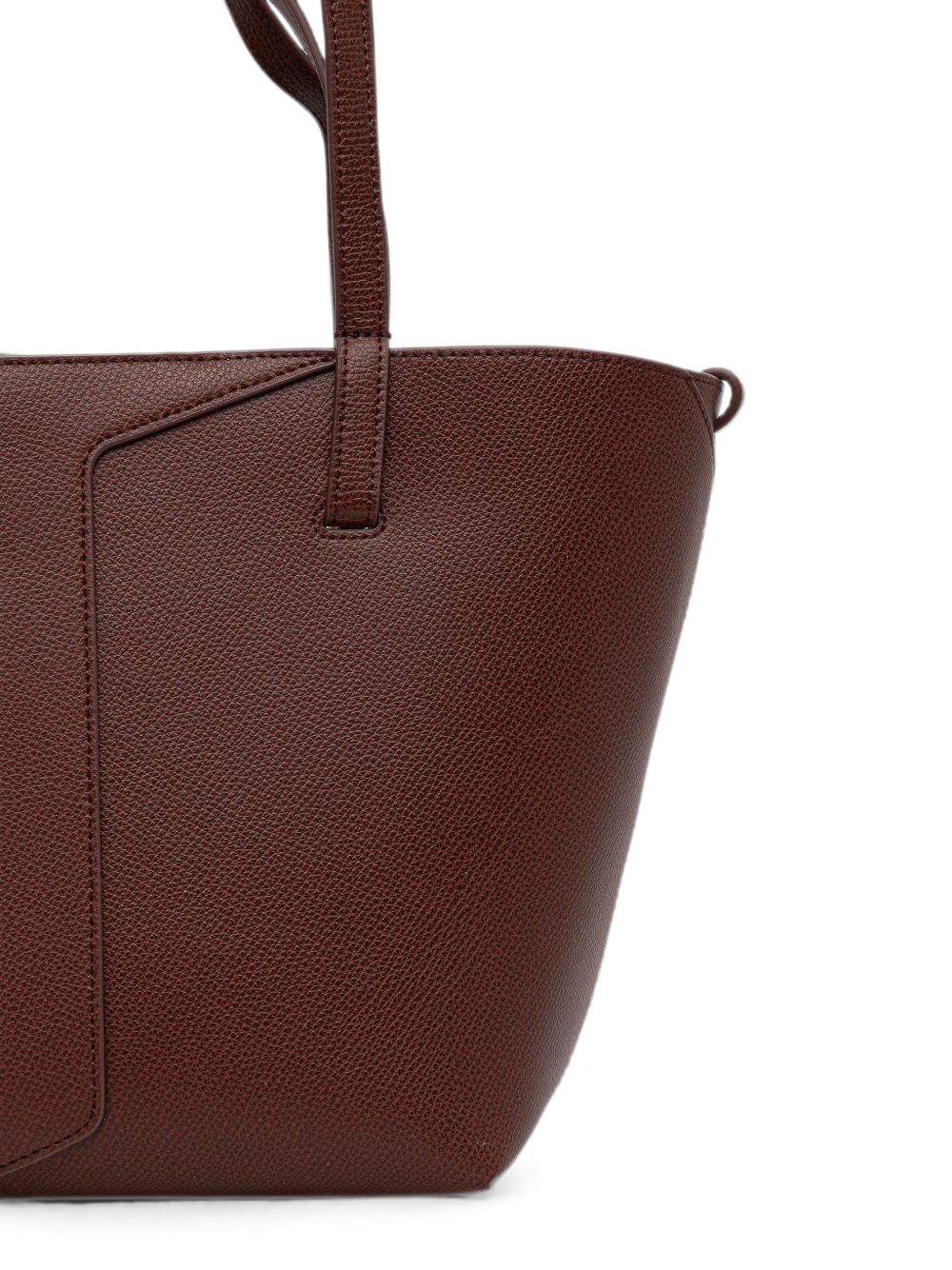 Emporio Armani Leather Tote Bag BROWN